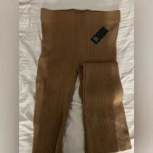 target wild fable tan/brown ribbed flare pants